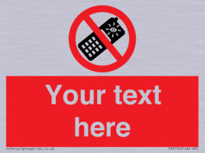 Custom No camera phones Sign